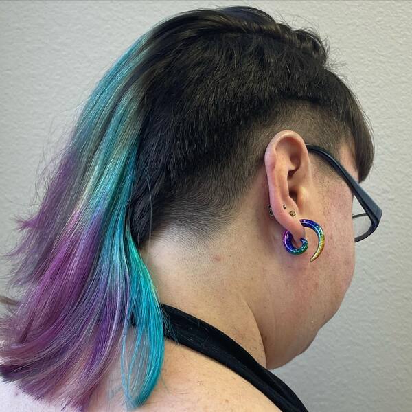 Galactic Pony With Undercut Hairstyle - a woman in a side view
