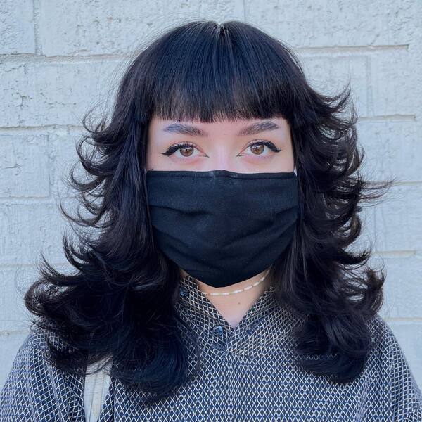 Strong Bang Shags - a woman wearing a black face mask