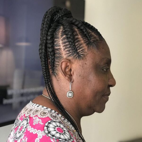 Stylish African Braid Hairstyles in Ponytail