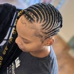 50 Sexy Lemonade Braids for Women in 2022 - a woman wearing a gray shirt