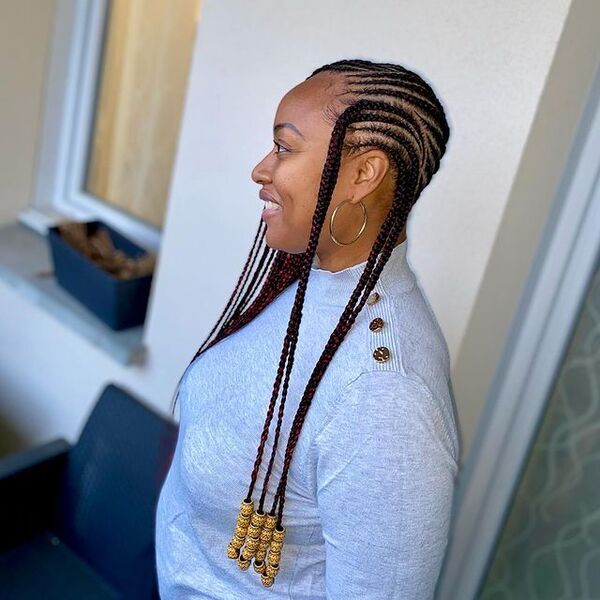 Beads and Style Lemonade Braids - a woman wearing a sweat shirt