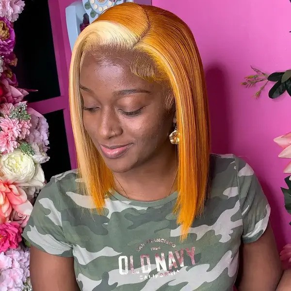 Blonde Undetone Hairstyle - a woman wearing a shirt