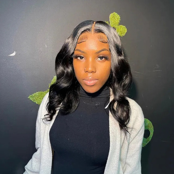 Baddie Hairstyle and Brazilian Body Wave - a woman wearing a turtle neck