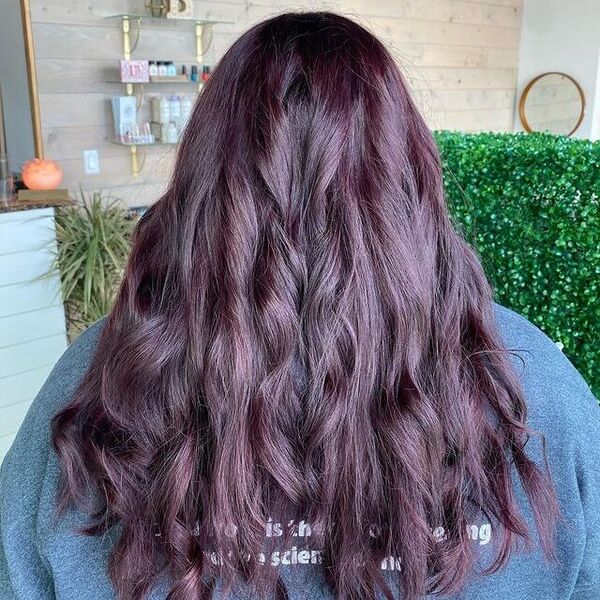 Burgundy Violet Blend - a woman in a back view