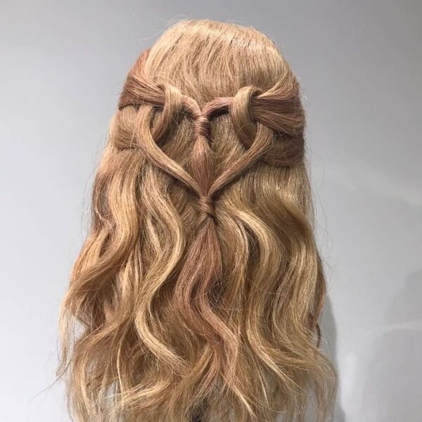 Curly Heart Hair Style- A girl with the white background