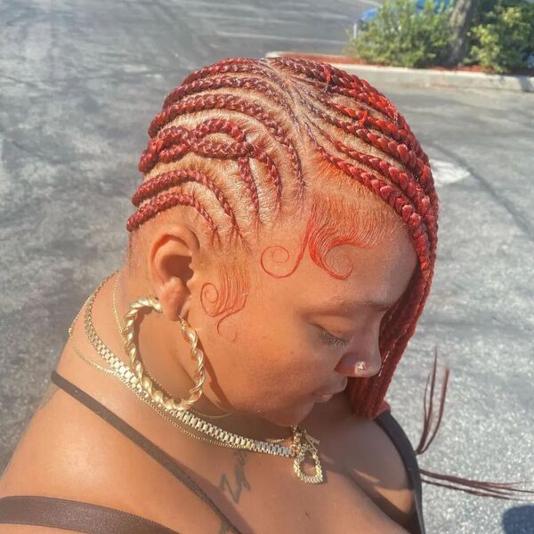 Freestyle in Lemonade Braids - a woman in a side view