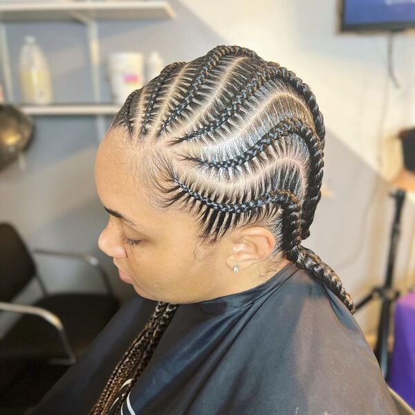 Lovely Lemonade Braids - a woman in a side view