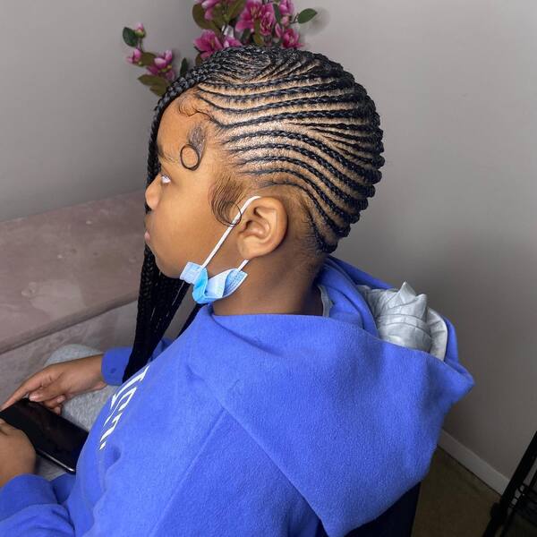 Small Lemonade Braids - a girl in a side view