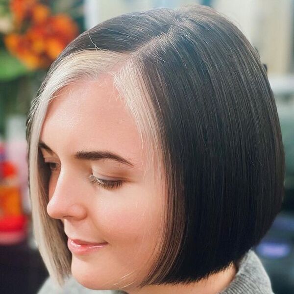 Two Tone Classic & Classy Bob - a woman in a side view