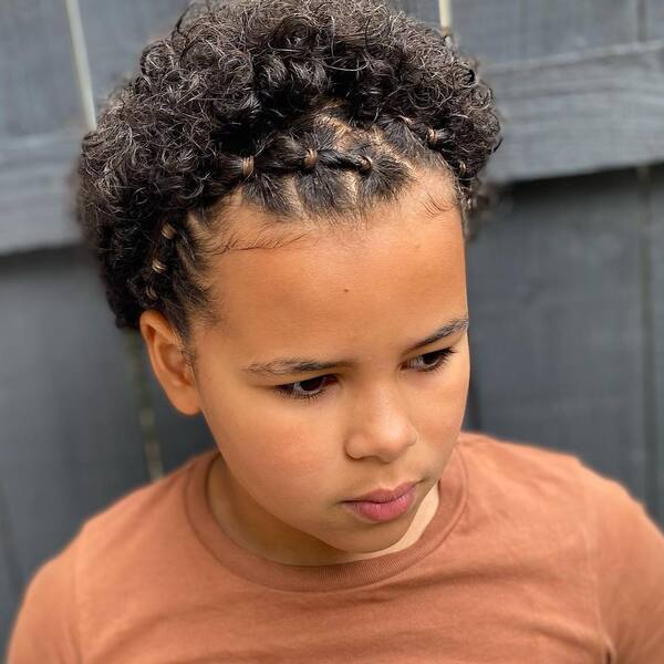 Short Hair Rubber Band Style - a girl wearing brown shirt