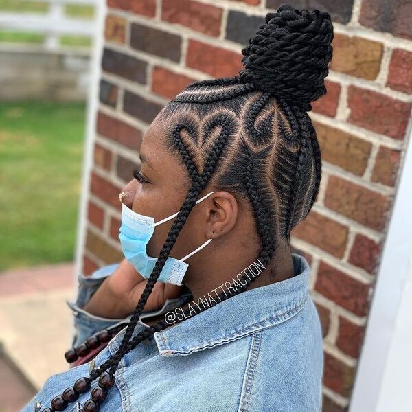 A woman wearing denim jacket